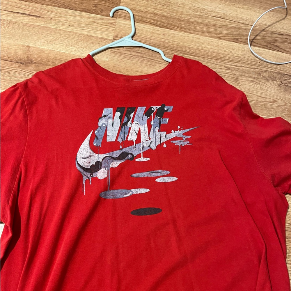 Vintage Nike Red Drip Logo T-Shirt